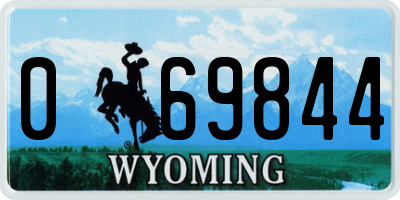 WY license plate 069844
