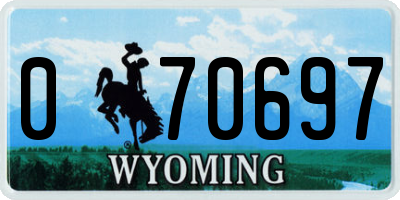 WY license plate 070697