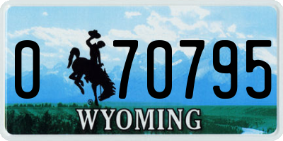WY license plate 070795