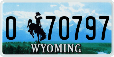 WY license plate 070797