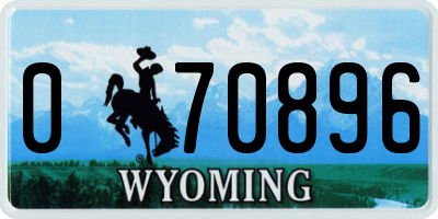 WY license plate 070896