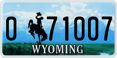 WY license plate 071007