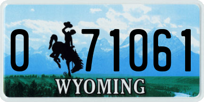 WY license plate 071061