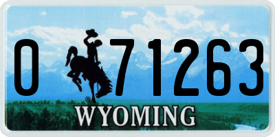 WY license plate 071263