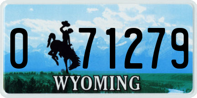 WY license plate 071279