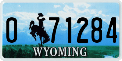 WY license plate 071284