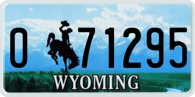 WY license plate 071295