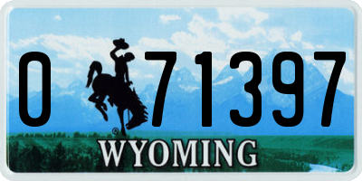 WY license plate 071397