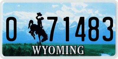 WY license plate 071483