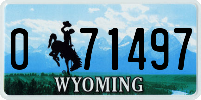 WY license plate 071497