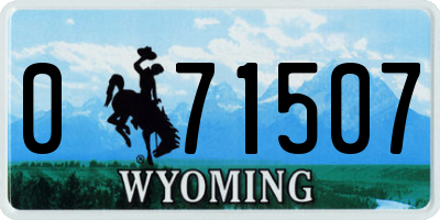 WY license plate 071507