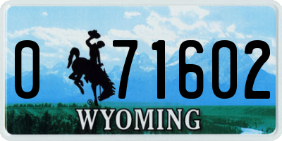 WY license plate 071602