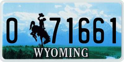 WY license plate 071661