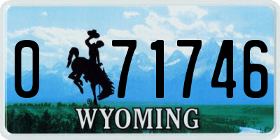 WY license plate 071746