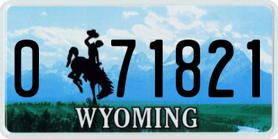 WY license plate 071821