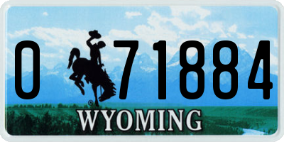WY license plate 071884