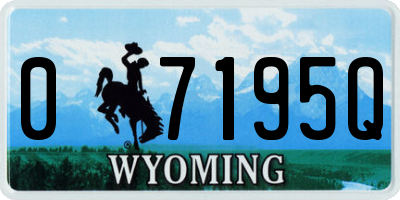 WY license plate 07195Q