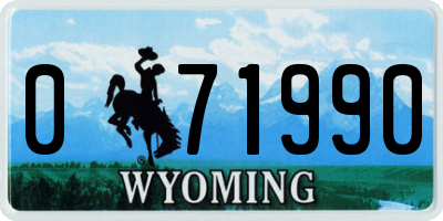 WY license plate 071990