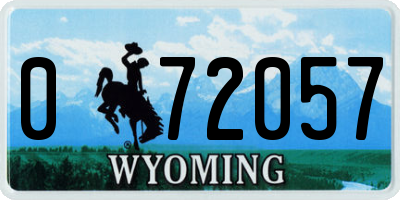 WY license plate 072057