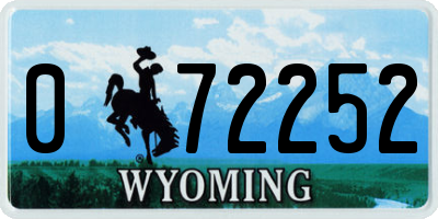 WY license plate 072252