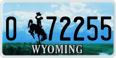 WY license plate 072255
