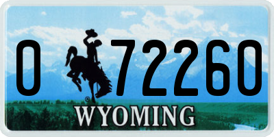 WY license plate 072260