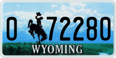 WY license plate 072280