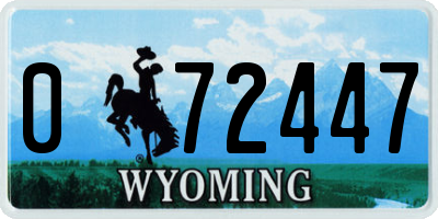 WY license plate 072447