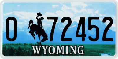 WY license plate 072452