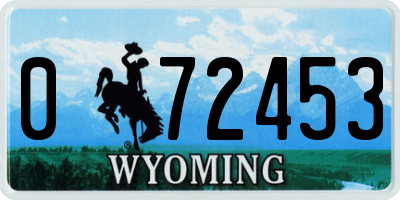 WY license plate 072453
