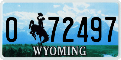 WY license plate 072497