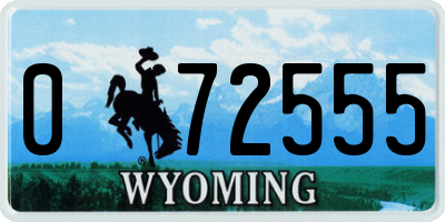 WY license plate 072555