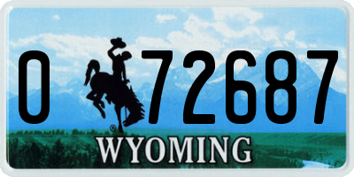 WY license plate 072687
