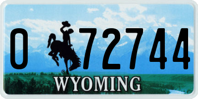 WY license plate 072744
