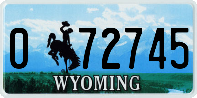 WY license plate 072745