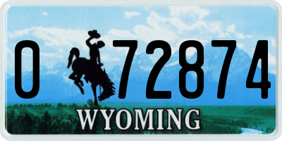 WY license plate 072874