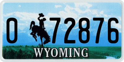 WY license plate 072876