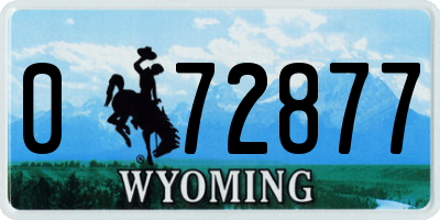 WY license plate 072877