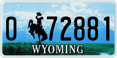 WY license plate 072881