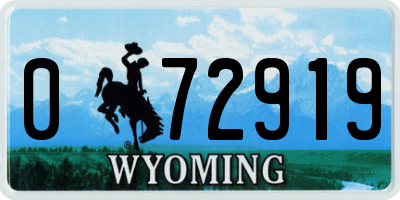 WY license plate 072919