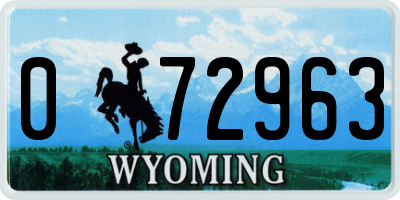 WY license plate 072963