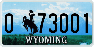 WY license plate 073001