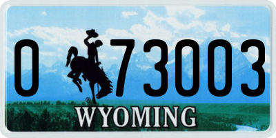 WY license plate 073003