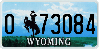 WY license plate 073084