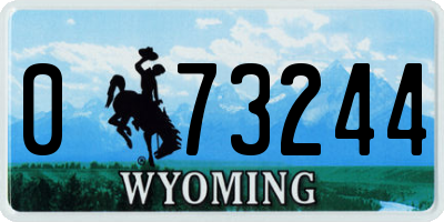 WY license plate 073244