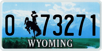 WY license plate 073271