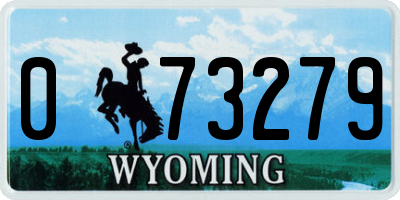 WY license plate 073279