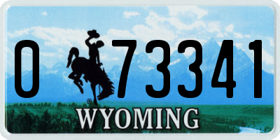 WY license plate 073341