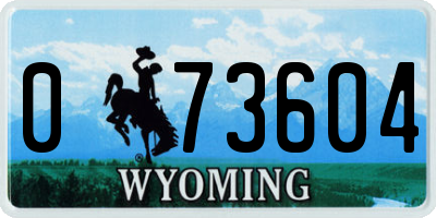 WY license plate 073604