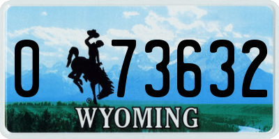 WY license plate 073632